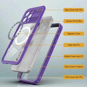 iPhone 16 Pro Max Waterproof Case [Alpine 2.0 Series] [Slim Fit] [IP68 Certified] [Shockproof] [Purple]