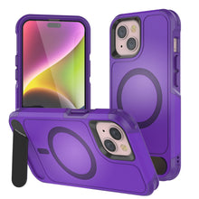 Load image into Gallery viewer, PunkCase iPhone 13 Case, [Spartan X Series] Rugged Heavy Duty Cover W/Kickstand+MagRing [purple]
