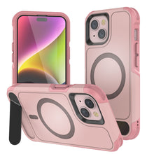 Load image into Gallery viewer, PunkCase iPhone 13 Case, [Spartan X Series] Rugged Heavy Duty Cover W/Kickstand+MagRing [pink]
