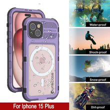 Load image into Gallery viewer, iPhone 16 Plus Metal Extreme 2.0 Series Aluminum Waterproof Case IP68 W/Buillt in Screen Protector [Purple]
