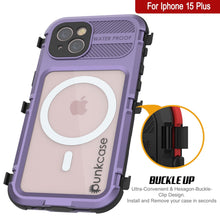 Load image into Gallery viewer, iPhone 16 Plus Metal Extreme 2.0 Series Aluminum Waterproof Case IP68 W/Buillt in Screen Protector [Purple]
