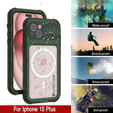 Load image into Gallery viewer, iPhone 16 Plus Metal Extreme 2.0 Series Aluminum Waterproof Case IP68 W/Buillt in Screen Protector [Dark-Green]
