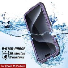 Load image into Gallery viewer, iPhone 16 Pro Max Metal Extreme 2.0 Series Aluminum Waterproof Case IP68 W/Buillt in Screen Protector [Purple]
