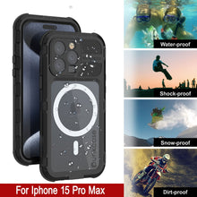 Load image into Gallery viewer, iPhone 16 Pro Max Metal Extreme 2.0 Series Aluminum Waterproof Case IP68 W/Buillt in Screen Protector [Black]
