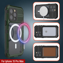 Load image into Gallery viewer, iPhone 16 Pro Max Metal Extreme 2.0 Series Aluminum Waterproof Case IP68 W/Buillt in Screen Protector [Dark Green]
