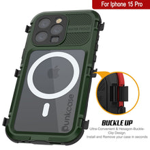 Load image into Gallery viewer, iPhone 16 Pro Metal Extreme 2.0 Series Aluminum Waterproof Case IP68 W/Buillt in Screen Protector [Dark-Green]
