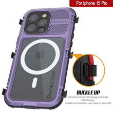 Load image into Gallery viewer, iPhone 16 Pro Metal Extreme 2.0 Series Aluminum Waterproof Case IP68 W/Buillt in Screen Protector [Purple]
