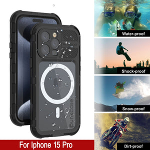 iPhone 16 Pro Metal Extreme 2.0 Series Aluminum Waterproof Case IP68 W/Buillt in Screen Protector [Black]