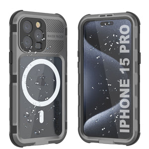 iPhone 16 Pro Metal Extreme 2.0 Series Aluminum Waterproof Case IP68 W/Buillt in Screen Protector [Silver]