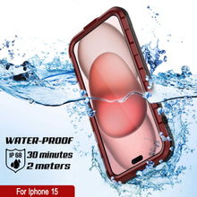 Load image into Gallery viewer, iPhone 16 Metal Extreme 2.0 Series Aluminum Waterproof Case IP68 W/Buillt in Screen Protector [Red-Black]
