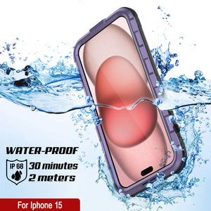 iPhone 16 Metal Extreme 2.0 Series Aluminum Waterproof Case IP68 W/Buillt in Screen Protector [Purple]