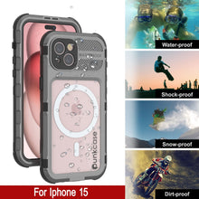 Load image into Gallery viewer, iPhone 16 Metal Extreme 2.0 Series Aluminum Waterproof Case IP68 W/Buillt in Screen Protector [Silver]
