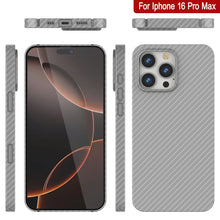 Load image into Gallery viewer, Punkcase iPhone 16 Pro Max Carbon Fiber Case [AramidShield Series] Ultra Slim &amp; Light Kevlar [White]
