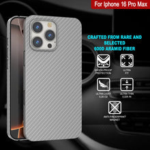 Load image into Gallery viewer, Punkcase iPhone 16 Pro Max Carbon Fiber Case [AramidShield Series] Ultra Slim &amp; Light Kevlar [White]
