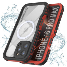 Load image into Gallery viewer, iPhone 16 Pro Max Waterproof IP68 Case, Punkcase [Red] [StudStar Series] [Slim Fit]
