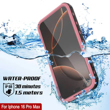 Load image into Gallery viewer, iPhone 16 Pro Max Waterproof IP68 Case, Punkcase [Pink] [StudStar Series] [Slim Fit] [Dirtproof]
