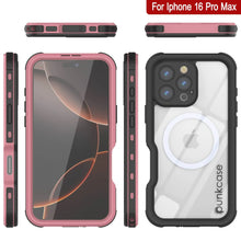 Load image into Gallery viewer, iPhone 16 Pro Max Waterproof IP68 Case, Punkcase [Pink] [StudStar Series] [Slim Fit] [Dirtproof]
