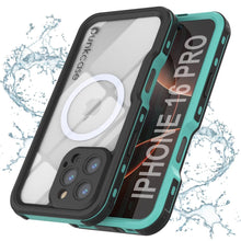 Load image into Gallery viewer, iPhone 16 Pro Waterproof IP68 Case, Punkcase [Teal] [StudStar Series] [Slim Fit]
