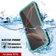 Load image into Gallery viewer, iPhone 16 Pro Waterproof IP68 Case, Punkcase [Teal] [StudStar Series] [Slim Fit]
