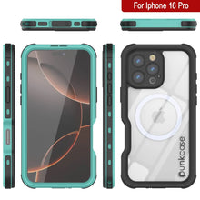 Load image into Gallery viewer, iPhone 16 Pro Waterproof IP68 Case, Punkcase [Teal] [StudStar Series] [Slim Fit]
