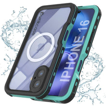 Load image into Gallery viewer, iPhone 16 Waterproof IP68 Case, Punkcase [Teal] [StudStar Series] [Slim Fit]
