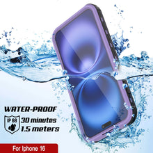 Load image into Gallery viewer, iPhone 16 Waterproof IP68 Case, Punkcase [Lilac] [StudStar Series] [Slim Fit] [Dirtproof]
