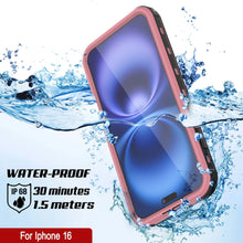 Load image into Gallery viewer, iPhone 16 Waterproof IP68 Case, Punkcase [Pink] [StudStar Series] [Slim Fit] [Dirtproof]
