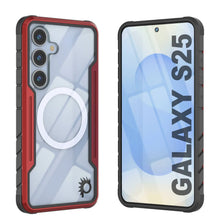 Load image into Gallery viewer, Punkcase S25 Armor Stealth Case Protective Military Grade Multilayer Cover [Red]

