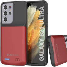 Load image into Gallery viewer, PunkJuice S21 Ultra Battery Case Red - Portable Charging Power Juice Bank with 4700mAh
