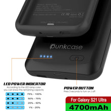 Load image into Gallery viewer, PunkJuice S21 Ultra Battery Case Black - Portable Charging Power Juice Bank with 4700mAh
