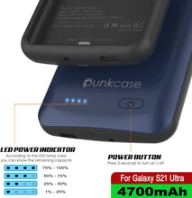 Load image into Gallery viewer, PunkJuice S21 Ultra Battery Case Blue - Portable Charging Power Juice Bank with 4700mAh
