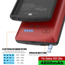 Load image into Gallery viewer, PunkJuice S23 Ultra Battery Case Red - Portable Charging Power Juice Bank with 4800mAh
