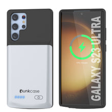 Load image into Gallery viewer, PunkJuice S23 Ultra Battery Case White - Portable Charging Power Juice Bank with 4800mAh
