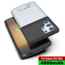 Load image into Gallery viewer, PunkJuice S23 Ultra Battery Case White - Portable Charging Power Juice Bank with 4800mAh
