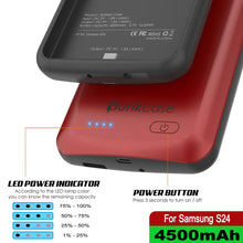 Load image into Gallery viewer, PunkJuice S24 Battery Case Red - Portable Charging Power Juice Bank with 4500mAh
