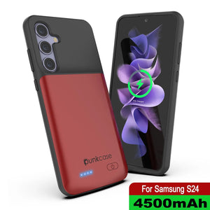 PunkJuice S24 Battery Case Red - Portable Charging Power Juice Bank with 4500mAh