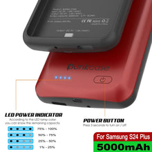 Load image into Gallery viewer, PunkJuice S24+ Plus Battery Case Red - Portable Charging Power Juice Bank with 5000mAh
