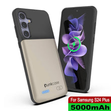 Load image into Gallery viewer, PunkJuice S24+ Plus Battery Case Silver - Portable Charging Power Juice Bank with 5000mAh
