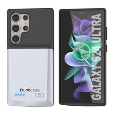 Load image into Gallery viewer, PunkJuice S24 Ultra Battery Case White - Portable Charging Power Juice Bank with 4500mAh
