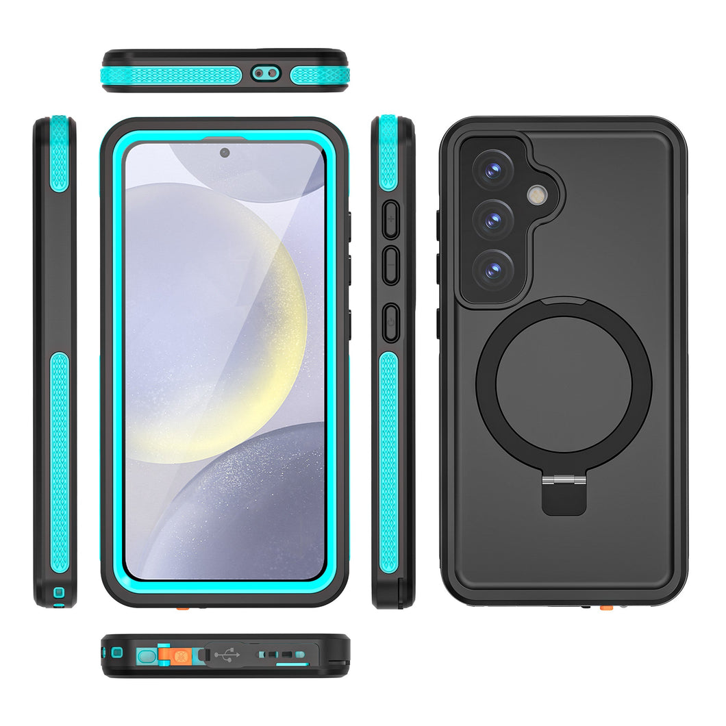 Galaxy S25 Waterproof Case [Kickstud 2.0 Series] Protective IP68 Cover W/Screen Protector & Kickstand [Teal]