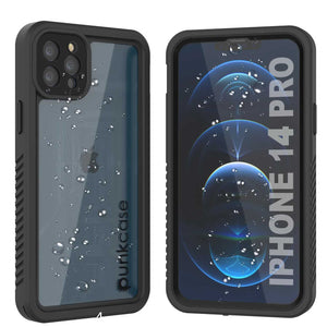 iPhone 14 Pro Waterproof Case, Punkcase [Extreme Series] Armor Cover W/ Built In Screen Protector [Black]