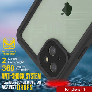 iPhone 14  Waterproof Case, Punkcase [Extreme Series] Armor Cover W/ Built In Screen Protector [Red]