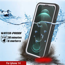 Load image into Gallery viewer, iPhone 14 Waterproof Case, Punkcase [Extreme Series] Armor Cover W/ Built In Screen Protector [White]
