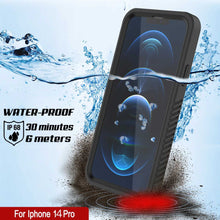 Load image into Gallery viewer, iPhone 14 Pro Waterproof Case, Punkcase [Extreme Series] Armor Cover W/ Built In Screen Protector [Black]
