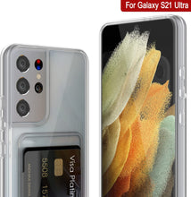 Load image into Gallery viewer, Galaxy S24 Ultra Card Holder Case [Crystal CardSlot Series] [Slim Fit] [Grey]
