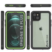 Load image into Gallery viewer, iPhone 14 Plus Waterproof Case, Punkcase [Extreme Series] Armor Cover W/ Built In Screen Protector [Light Green]
