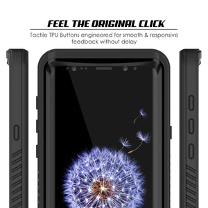 Galaxy S9 Waterproof Case, Punkcase [Extreme Series] [Slim Fit] Armor Cover [Black]