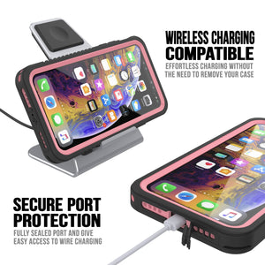 iPhone 12 Pro Waterproof Case, Punkcase [Extreme Series] Armor Cover W/ Built In Screen Protector [Pink]