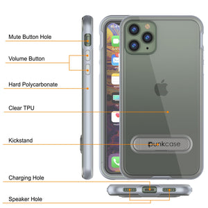 iPhone 12 Pro Max Case, PUNKcase [LUCID 3.0 Series] [Slim Fit] Protective Cover w/ Integrated Screen Protector [Silver]