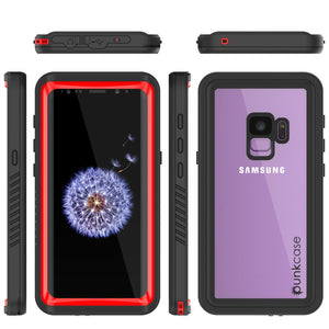 Galaxy S9 Waterproof Case, Punkcase [Extreme Series] Armor Cover [Red]